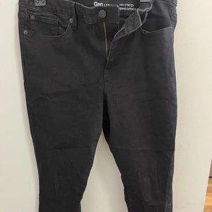 Black jean high waisted stretchy jeggings from gap